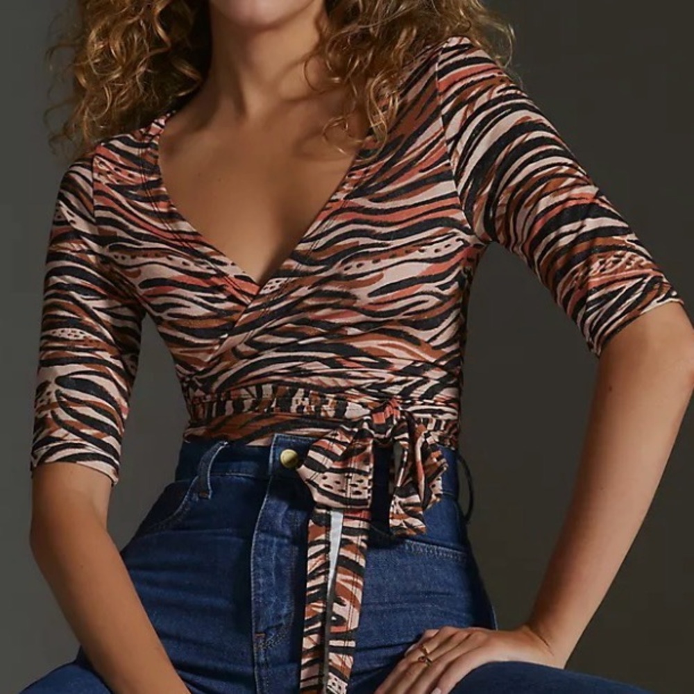 Daily Practice by Anthropologie Women’s Size Large Wrap Top NWT - Picture 4 of 7